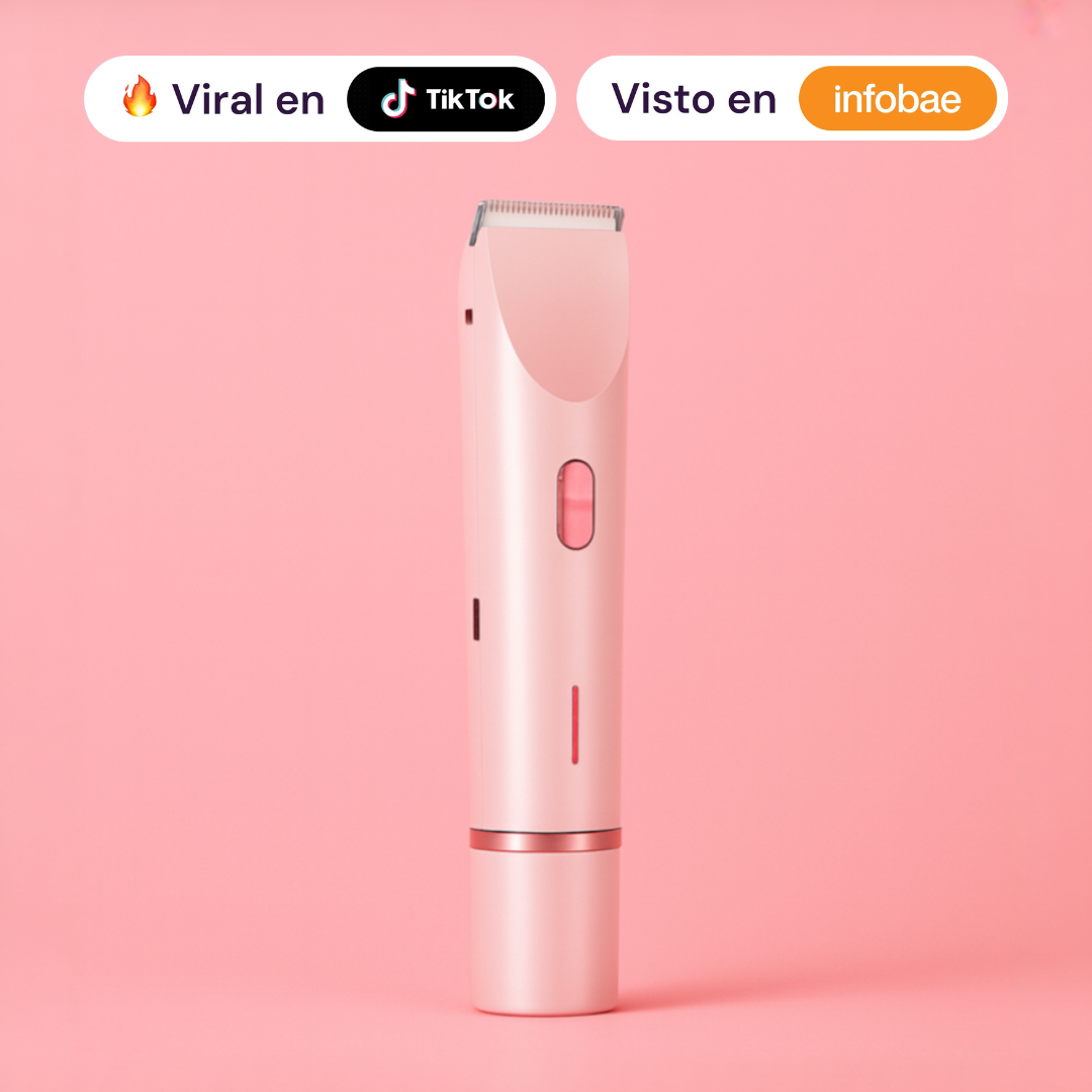 MYPEACHY® | Afeitadora Eléctrica 2 en 1: Depilación de Rostro y Cuerpo Sin Dolor ni Irritación