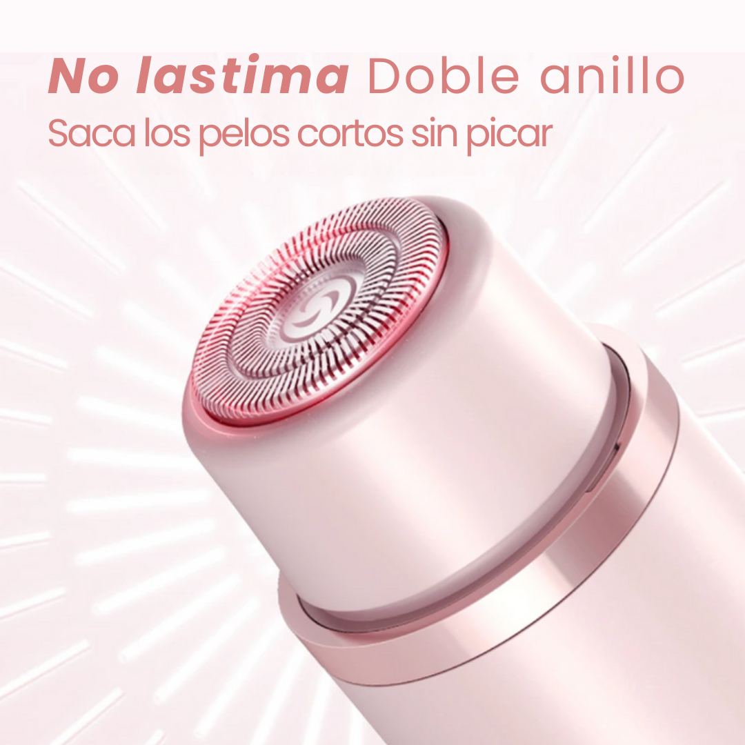 MYPEACHY® | Afeitadora Eléctrica 2 en 1: Depilación de Rostro y Cuerpo Sin Dolor ni Irritación